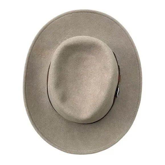 Bailey Briar Wool Fedora Hat with Taupe Brown Band